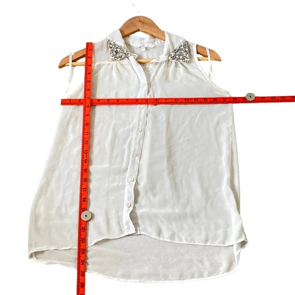 Preloved Star by Juliene MacDonald Woman's Embellished Collar Blouse Size UK 8 - Picture 7 of 9